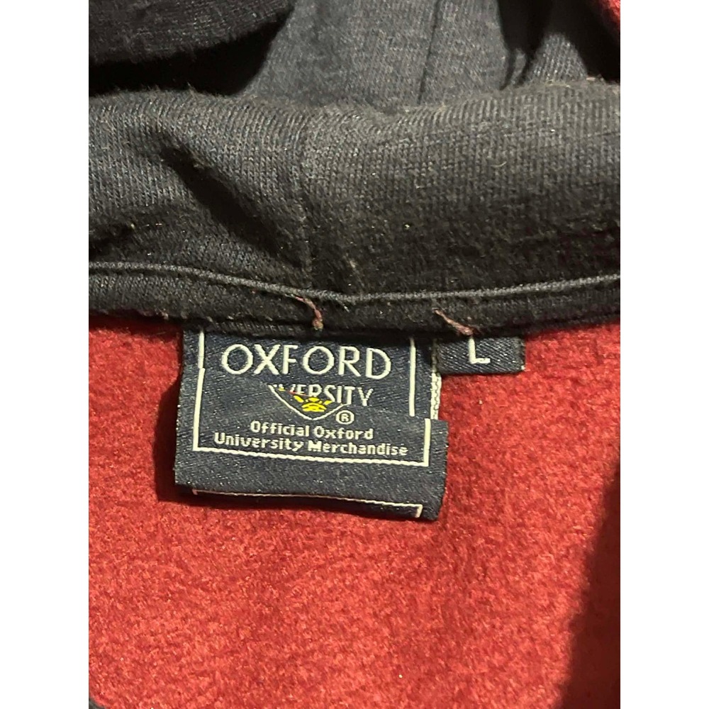 Oxford University Hoodie Men L Maroon Official Merchandise Collegiate Sweatshirt - Picture 3 of 6